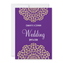 Lila Guld Vintage Inspired Snöre Elegant bröllop