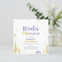 Lila & Guld Vinter Onederland 1:a Första Födelseda