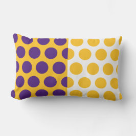 Lila, Guld, vita cirklar Amerikanska MOJO Pillow Kudde