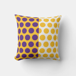 Lila, Guld, vita cirklar Amerikanska MOJO Pillow Kudde