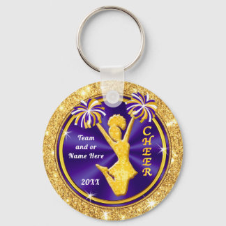 Lila Guld White Personlig, Cheer Squad Gifts, Nyckelring