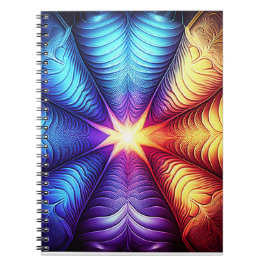 Lila Gult Blue Lyapunov Fractal Anteckningsbok