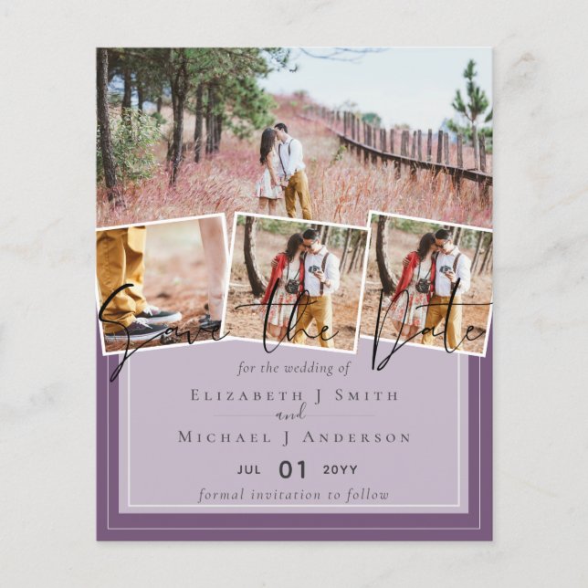 Lila Gult Grått Färg Trends Budget Bröllop (Framsida)