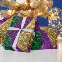 Lila Gult Grönt Mardi Gras Glitter Mönster