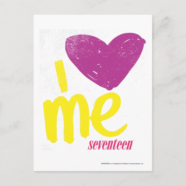 Lila/Gult hos mig Vykort (Framsida)