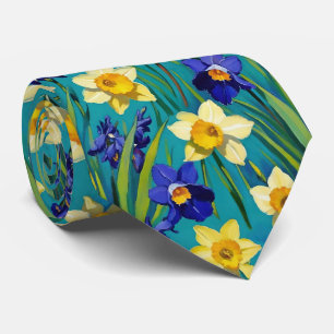 Lila, Gult, malm, Blommigt Slips