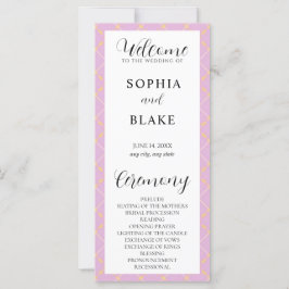 Lila, Gult och vitt Bröllopsprogram