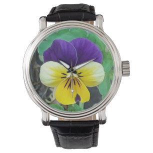 Lila & Gult Pansy Armbandsur