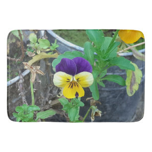 Lila & Gult Pansy Badrumsmatta