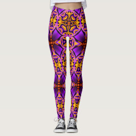 Lila Gult Patternativ Leggings