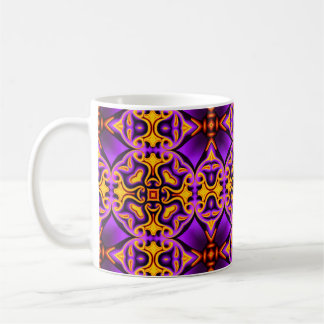 Lila Gult Patterned Coffee Mugg