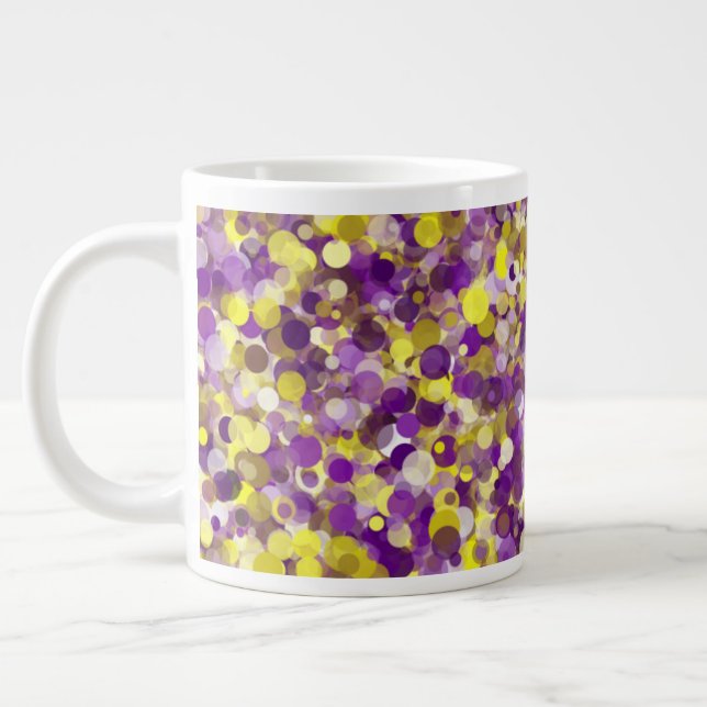 Lila Gult punkt 20oz Mugg Jumbo Mugg (Vänster)