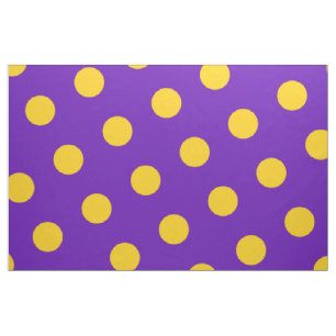 Lila- & gultpolka dots tyg