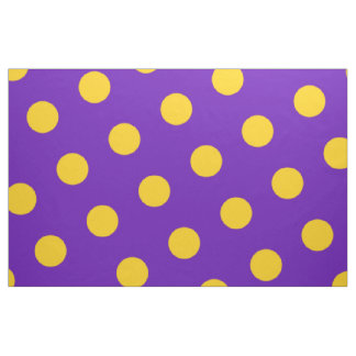 Lila- & gultpolka dots tyg