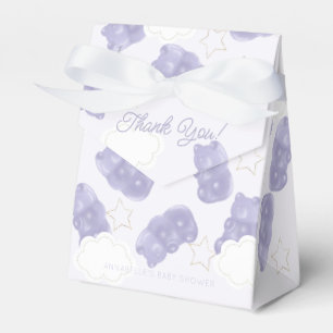 Lila Gummy Bear Baby Shower Presentaskar