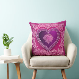 Lila Gummy Heart AI art. Kudde