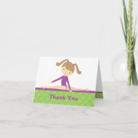 Lila Gymnast Tackkort-kort