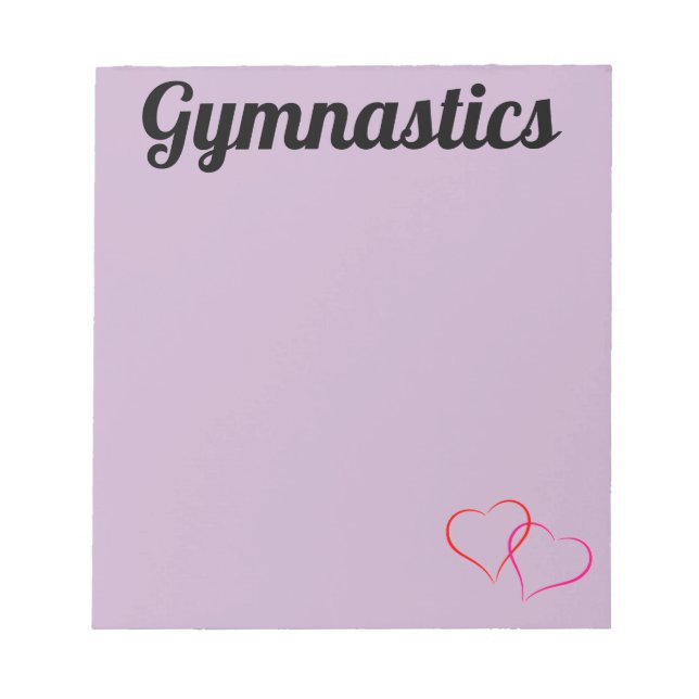 Lila Gymnastics Anteckningsblock (Framsida)