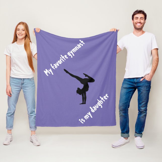 Lila Gymnastics Fleece Blanket for Girls (På plats)