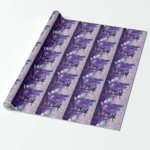 Lila Gymnastics Gift Wrapping Papper Balance Beam Presentpapper