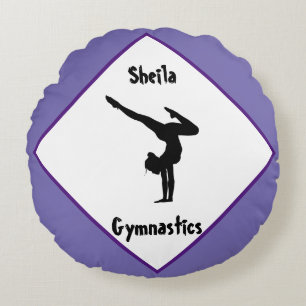 Lila Gymnastics Personlig Rund Kudde
