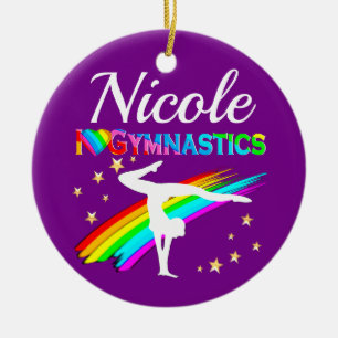 LILA GYMNASTICS TOPPEN STAR DESIGN JULGRANSPRYDNAD KERAMIK