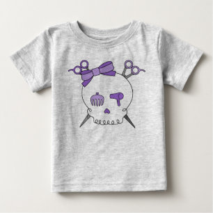 Lila Hair-tillbehör Skull - Skissor-korsben Tröja