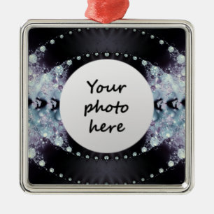 Lila hål julgransprydnad metall