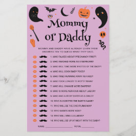 Lila Halloween Baby Shower gissar vem som spelar