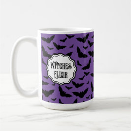 Lila Halloween Black Fladdermus Kaffemugg