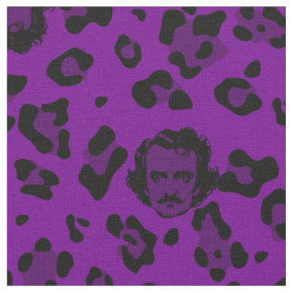 lila halloween Edgar Allan Poe leopardmönster Tyg