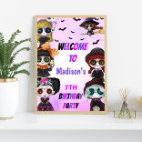Lila Halloween fest Signs Poster
