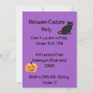 Lila Halloween fest Spara datumkortet Datumet