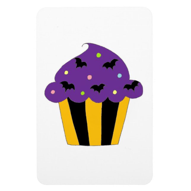 Lila Halloween Fladdermus Cupaka Magnet (Vertikal)