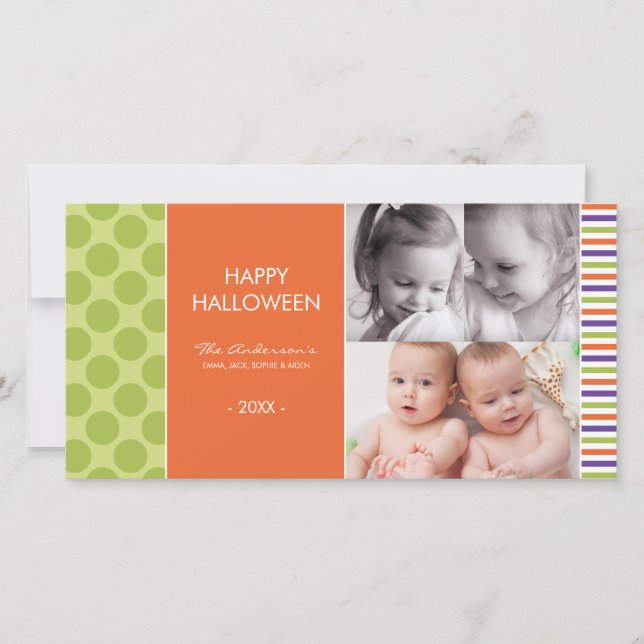 LILA HALLOWEEN | HALLOWEEN FOTO CARDS JULKORT (Framsida)