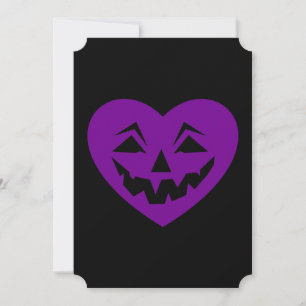 lila halloween hjärtgotsisk valentinkräktande inbjudningar
