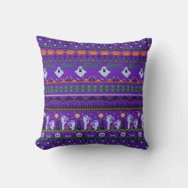 Lila Halloween Pillow Halloween fest hemdekaler Kudde
