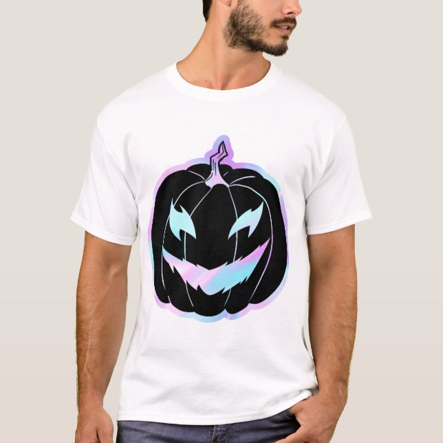 Lila Halloween-pumpa, Halloween-kostymer T Shirt (Framsida)