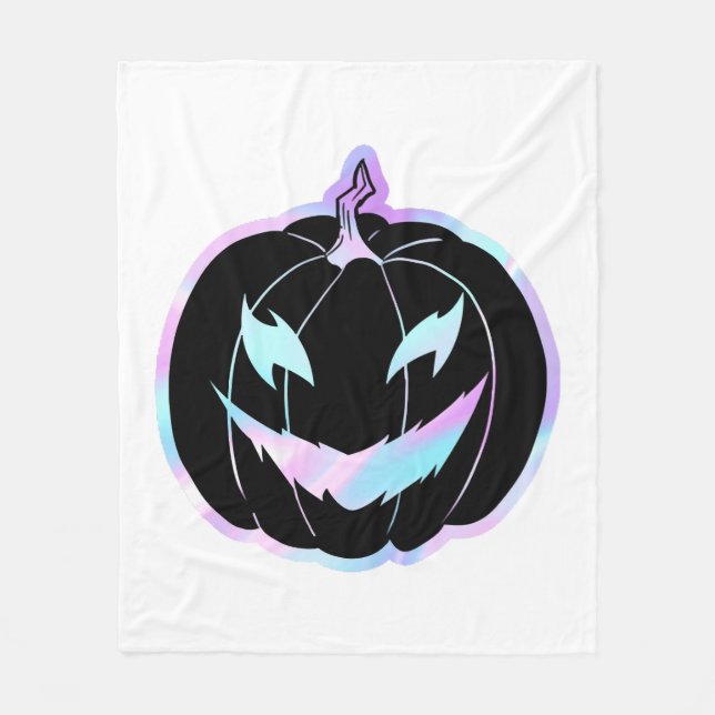 Lila Halloween Pumpkin, Halloween Costumes Fleecefilt (Framsidan)