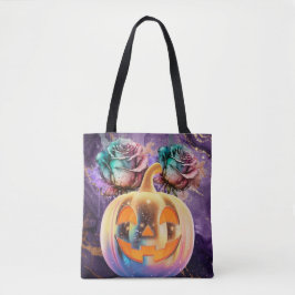 Lila Halloween Pumpkin & Ro Tygkasse