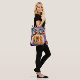 Lila Halloween Pumpkin & Ro Tygkasse