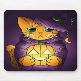 Lila Halloween Witch Cat Musmatta