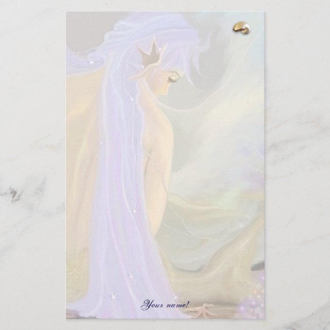 Lila Halls Sjöjungfru! Brevpapper (Framsida)