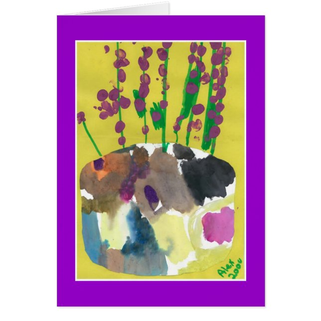 Lila Hälsningskort (Framsidan)