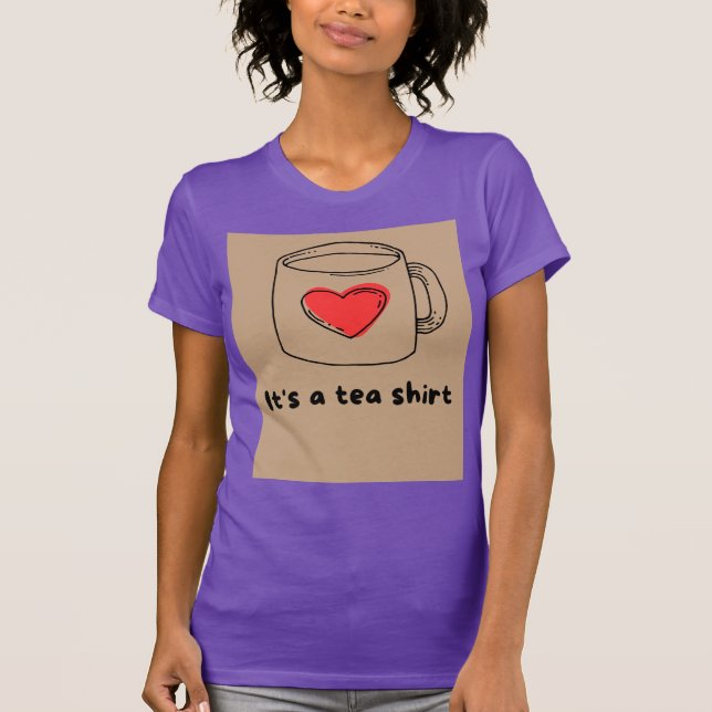 Lila halvaärmad T-shirt (Framsida)