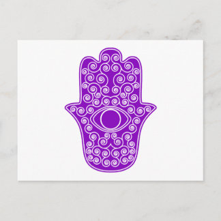 Lila Hamsa-Hand, Miriam-Hand, Fatima.png Vykort
