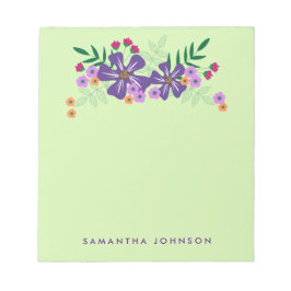 Lila Hand plockade Flowers, Personlig Anteckningsblock