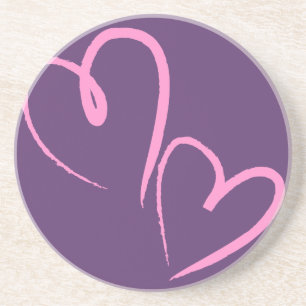 Lila Hand plockade Hearts Underlägg