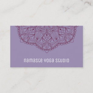 Lila Hand plockade Mandala Simple Elegant Visitkort