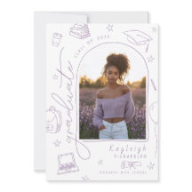 Lila Hand plockade Photo Studenten meddelande